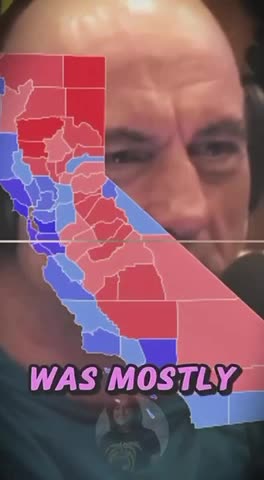 Joe Rogan “Did you see the map of the actual country? How many places voted red?