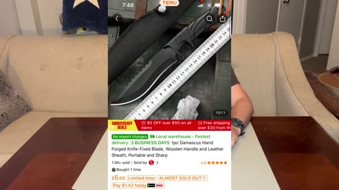 Temu Scammed me! Knife unboxing! did we get what we ordered?? TEMU TUESDAYS