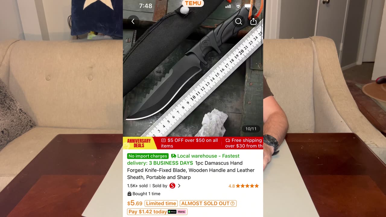 Temu Scammed me! Knife unboxing! did we get what we ordered?? TEMU TUESDAYS