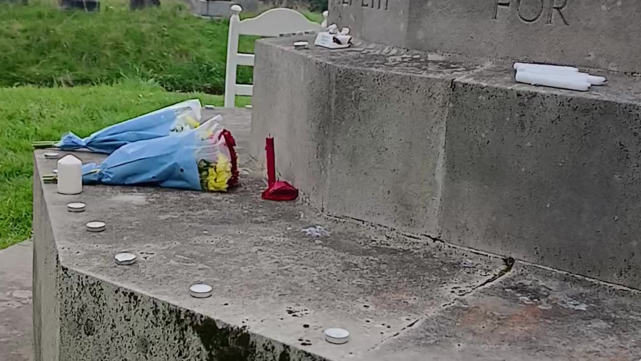 Yesterday I tidied the war memorial & someone brought flowers. Today a man brought his kids to play