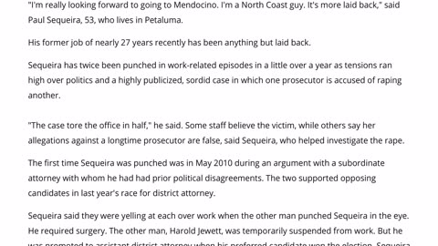 "Paul Sequeira of Petaluma leaves troubled job as prosecutor in Contra Costa County"