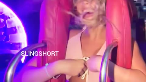 #Hot sling shot ride# sexy girl sling shot# dress open # plz watch
