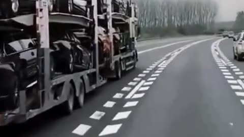 Don't Miss This! 🚛 Open Car Shipping Adventure on the Highway!