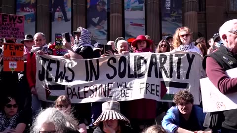 Thousands march across Australia against Israel's war in Gaza
			