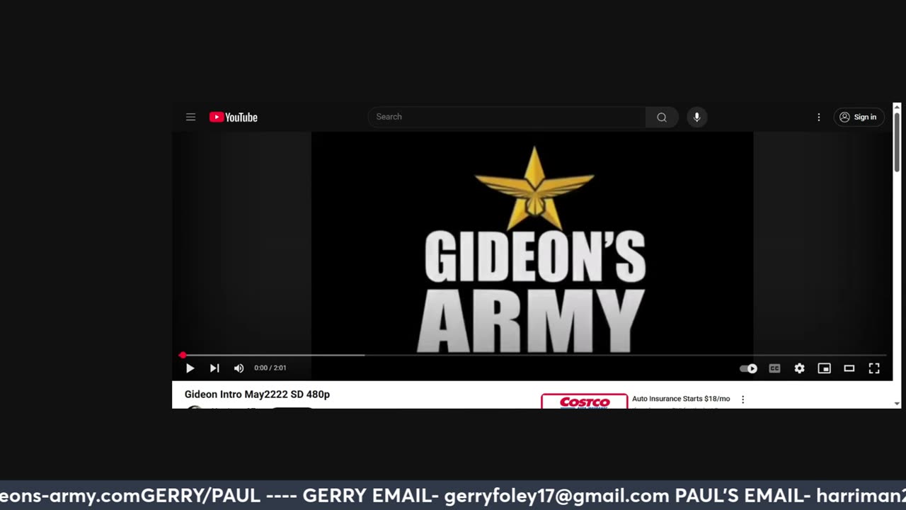 GIDEONS ARMY WED 5/21 @ 930 AM EST