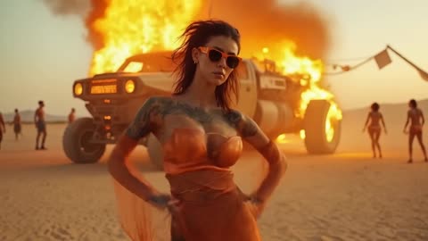 Burning Dust - CRAZY DANCE - (Official Music Video) AI Cinematic #funny [REUPLOADED]