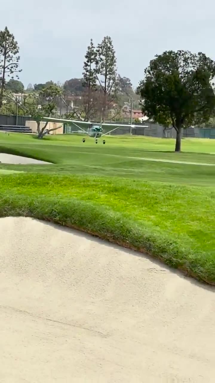 Plane makes an emergency landing at Riviera Country Club in LA