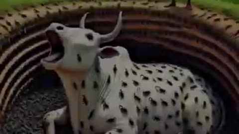 Cow🐄 khali khadde me gir gye or uke upar aneka sare kide mkode lag gye😭