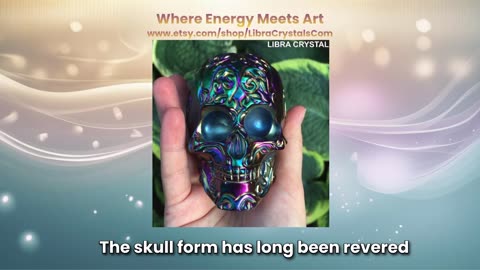 Mayan Vine Titanium Aura Crystal Skull | Ancient Wisdom, Ascension & Activation