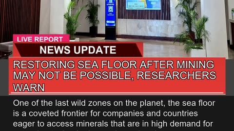 Restoring Sea Floor After Mining May Not Be Possib