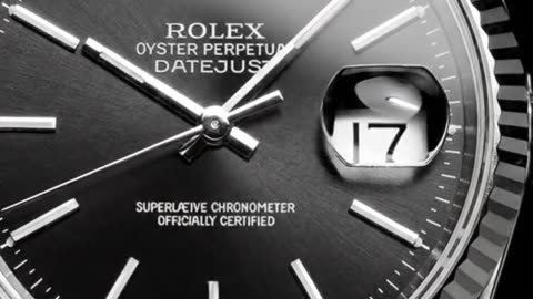 ROLEX DATEJUST BLACK WATCH