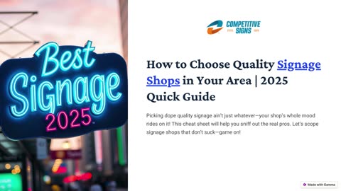 How to Choose Quality Signage Shops in Your Area | 2025 Quick Guide