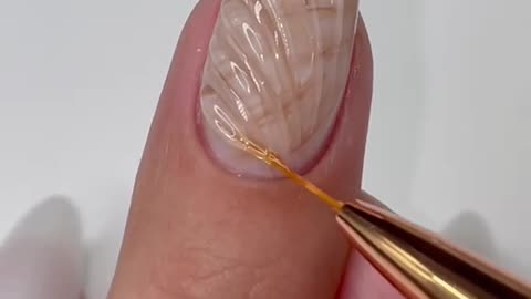 Neutral Seashell Nails