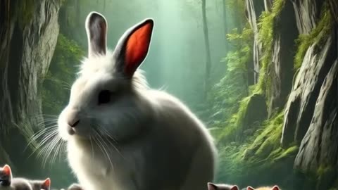 cute rabbit and cute rabbit