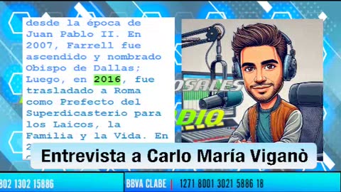 DESDE EL EXHILIO IMPUESTO POR PAPA FRANCISCO HABLA CARLO MARIA VIGANÓ