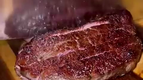 Is this too raw for you #steak #asmr #satisfying