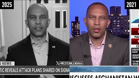 The head Demoncrat in 2021 vs. 2025.
