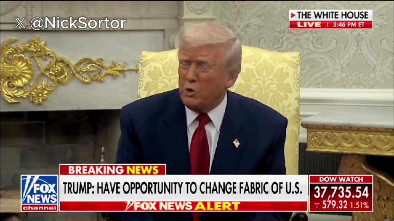 President Trump Says We Have an Opportunity to Change the Fabric of Our Country