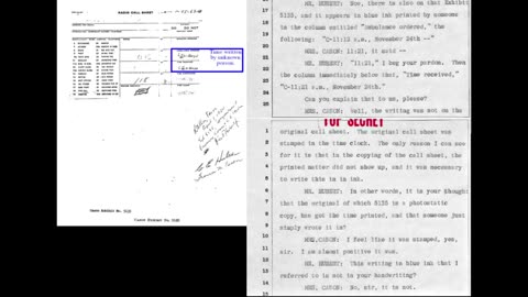SaintlyOswald: Oswald Shot 11:24pm NOT 11:21-Ruby entered w/Cam Crew-Dispatch in on it, Faked It IRT