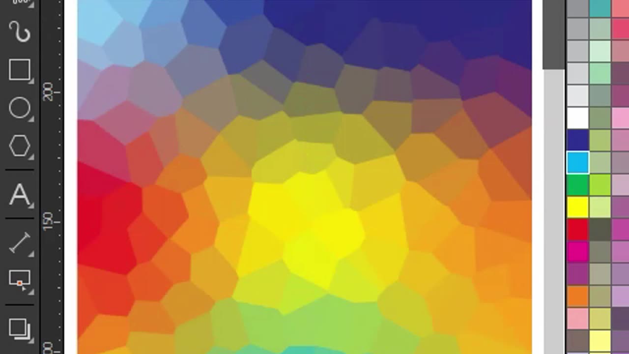 Tips for drawing multi-colored crystal grid background with CorelDraw