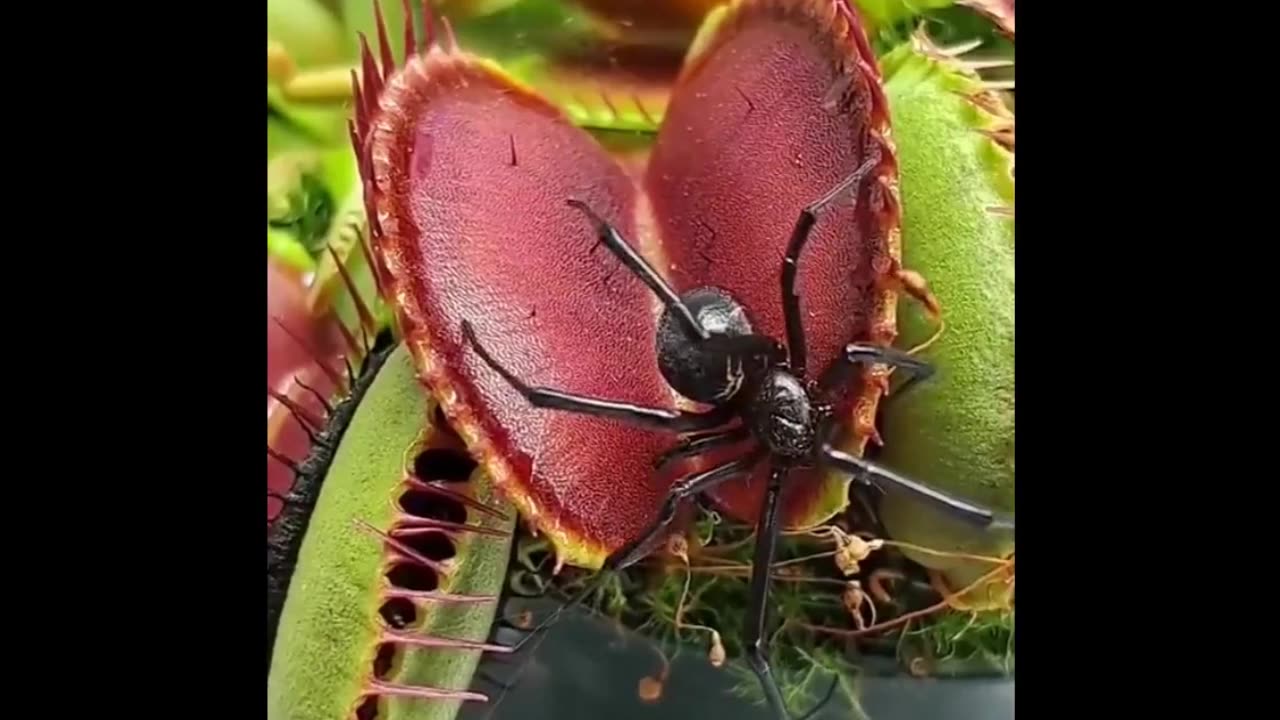 Venus trap catches a black widow