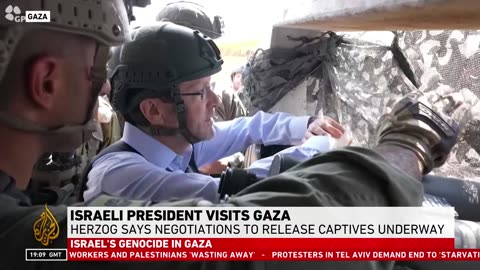 Israeli president visits Gaza as army chief signals offensive at ‘pivotal point’