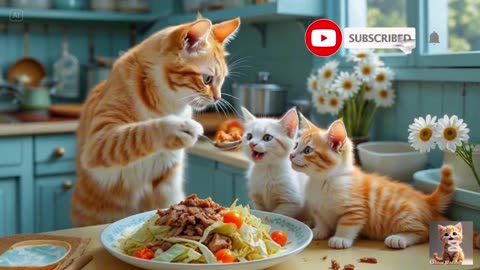 Cat farming cabbage asmr