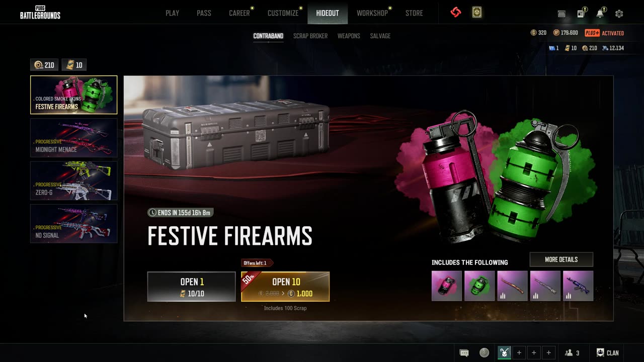 Opening a lucky golden crate in PubG