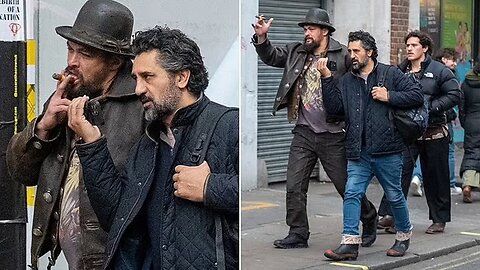 Jason Momoa and Cliff Curtis Stroll Through London