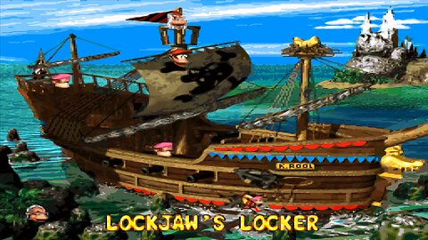 DONKEY KONG COUNTRY 2™ : DIDDY'S KONG QUEST™ / ACT 1. GANGPLANK GALLEON / A1#4. LOCKJAW'S LOCKER! DK