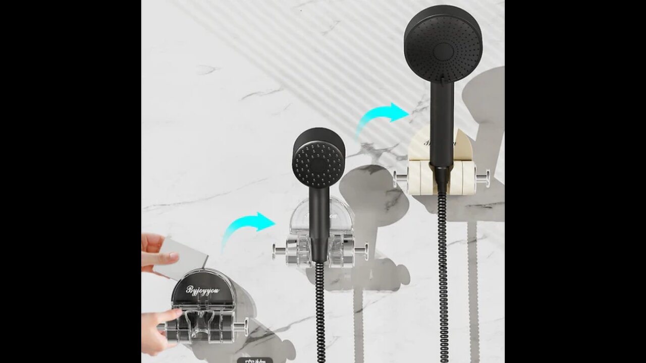Suction Cup Adjustable Shower Head Bracket - No Drilling Required