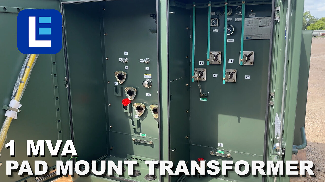 1 MVA Pad Mount Transformer - 12000V Delta Primary, 480Y/277 Wye-N Secondary - Copper