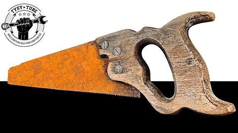 Antique Rusty Saw Restoration | With Epoxy Handle Repair