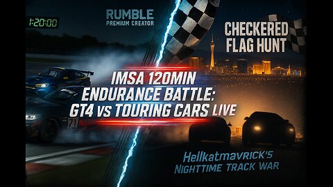 🏆🏎 🥇IMSA 120MIN ENDURANCE BATTLE: GT4 VS TOURING CARS LIVE – CHECKERED FLAG HUNT!🏆🏎 🥇