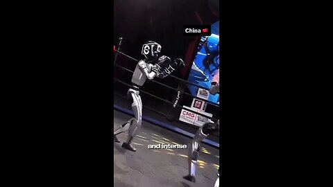 Humanoid robot are boxing