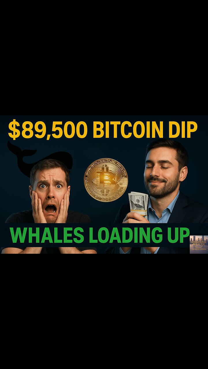 Bitcoin Drops to $89,500 - Why Whales Are Accumulating While You Panic