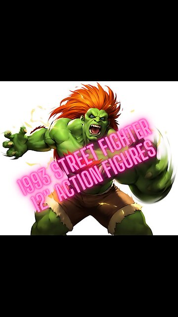 1993 Capcom Street Fighter II GI Joe M. Bison and Blanka 12" Action Figures. #915collectors