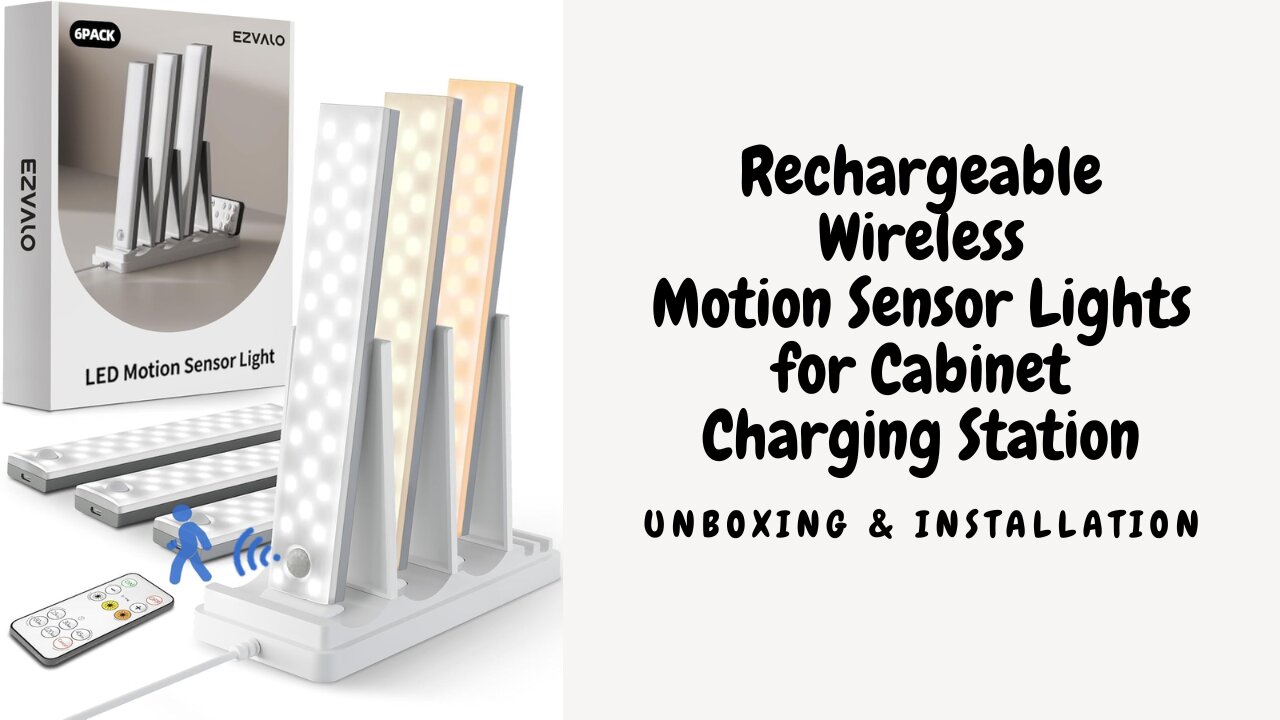 Motion Sensor Wireless Closet Lights, Unboxing & Installation