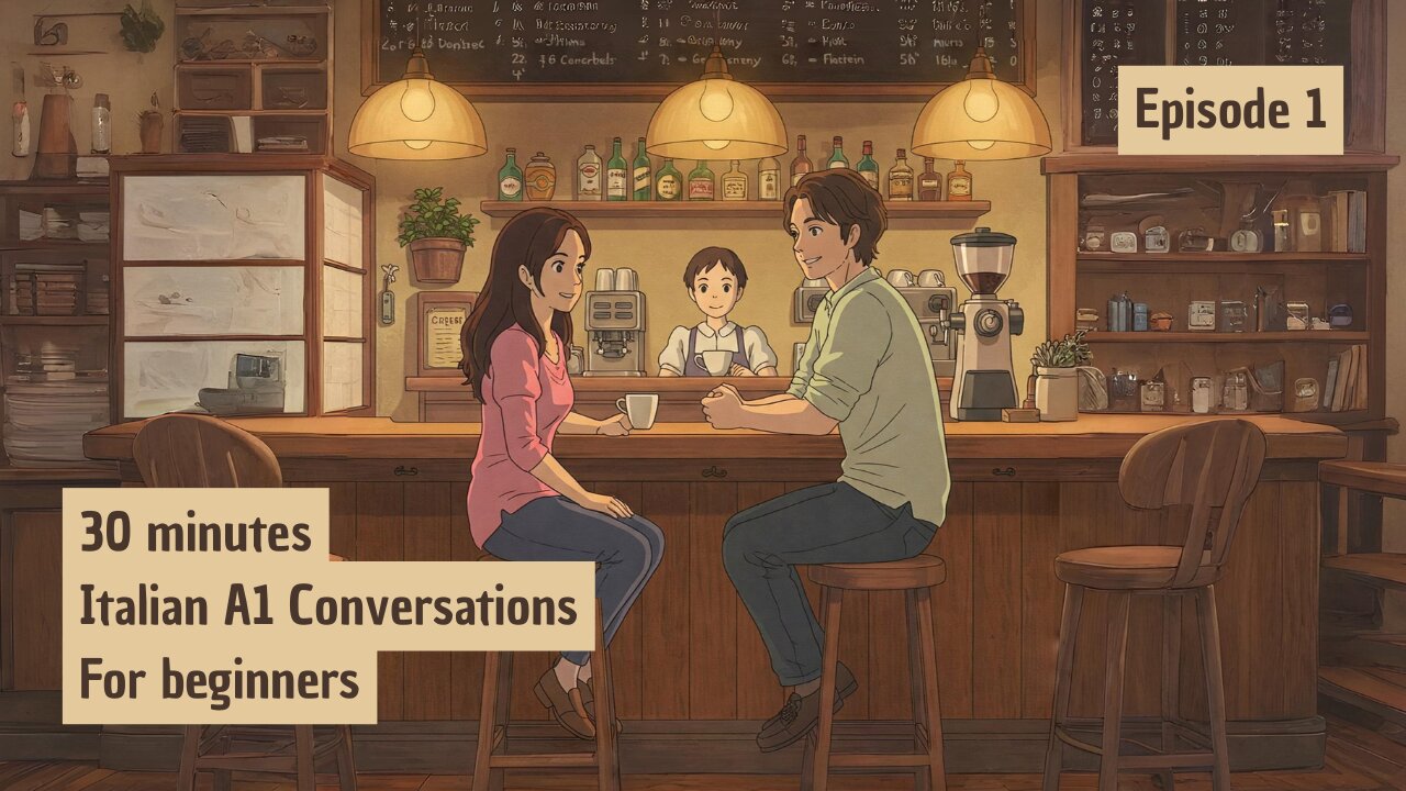 Episode 1 – 30 Minutes of Italian A1 Conversations | Beginner Dialogues [SUB ENG]