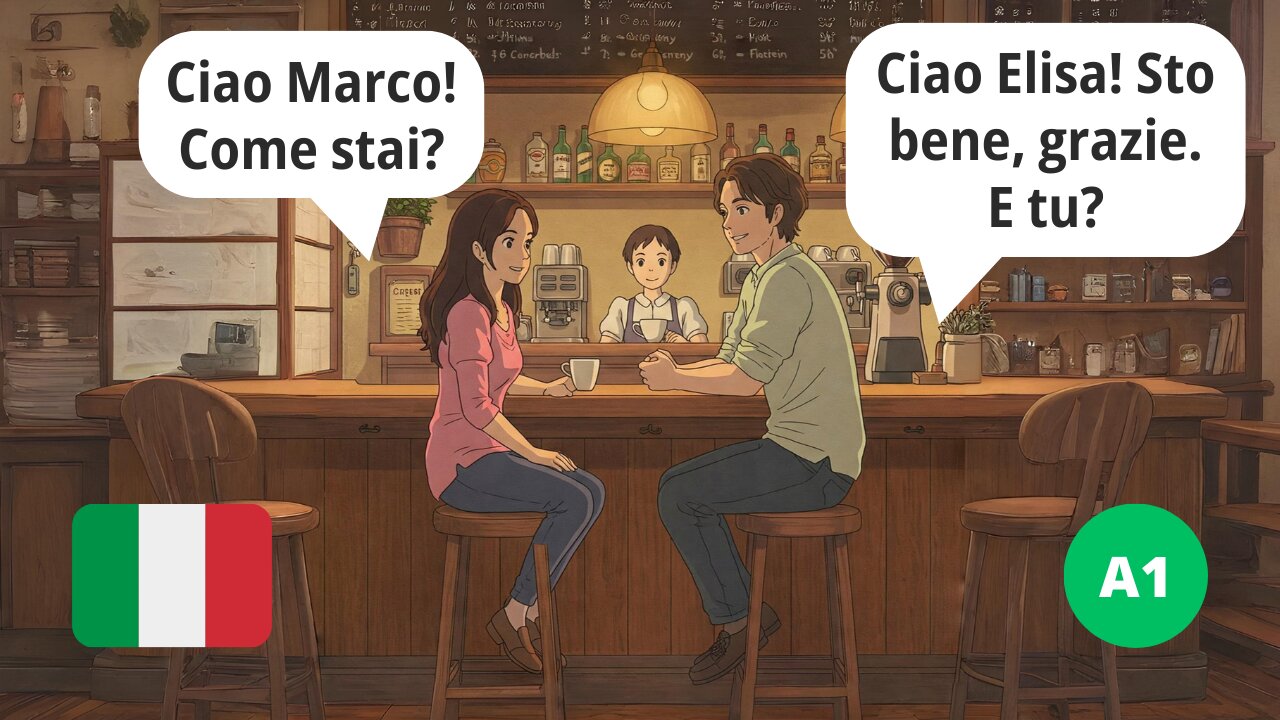 Learn Italian A1 with 30 Minutes of Real Conversations and Subtitles
