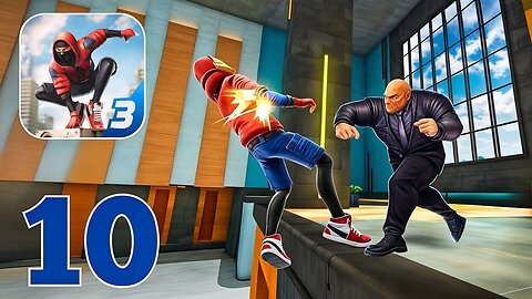 Spider Fighter 3: Hero Game - Gameplay Walkthrough Part 10 - Boss KingPin Fight (iOS, Android)