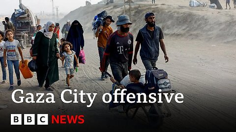 Palestinians flee Gaza City as Israel launches major ground offensive | BBC News