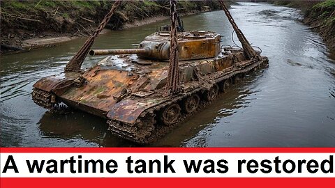 We got a tank from the Great Patriotic War out of the water and restored it