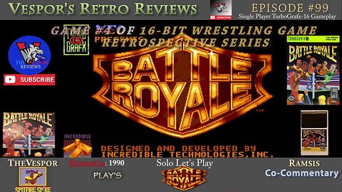 Battle Royale | Turbo Grafx 16 | Spitfire Spike | 16-Bit Wrestling Game Retrospective #4 | 🤼🎮