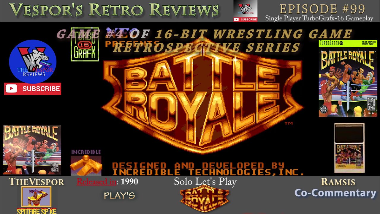 Battle Royale | Turbo Grafx 16 | Spitfire Spike | 16-Bit Wrestling Game Retrospective #4 | 🤼🎮