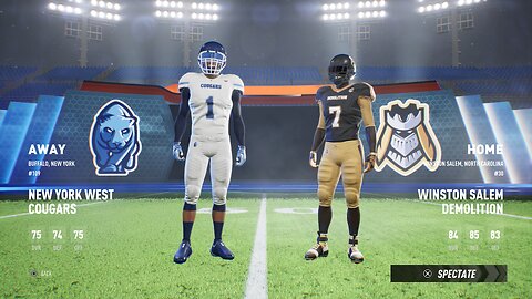 Maximum Football New York West Cougars Dynasty Yr 1 Game 2 Cougars Vs Demolition CPU Vs CPU