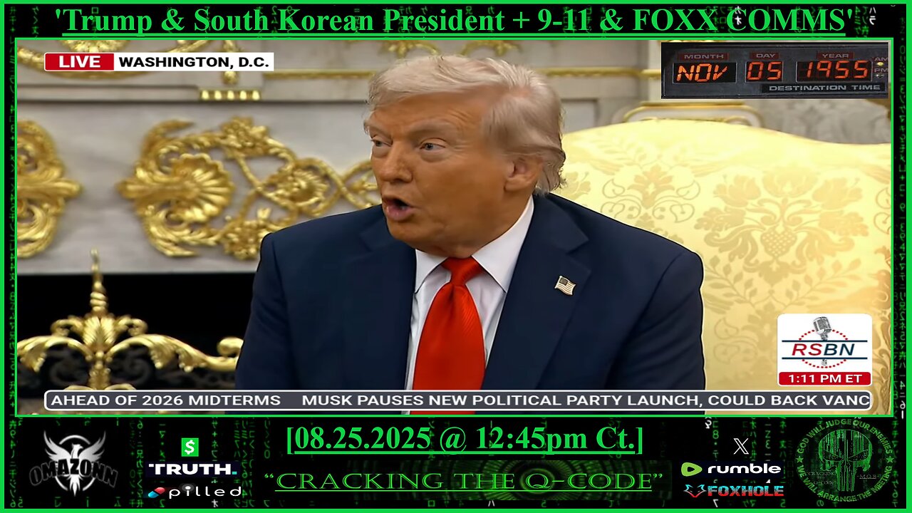 "CRACKING THE Q-CODE" ~ 'Trump & South Korea President + 9-11 & FOX COMMS'