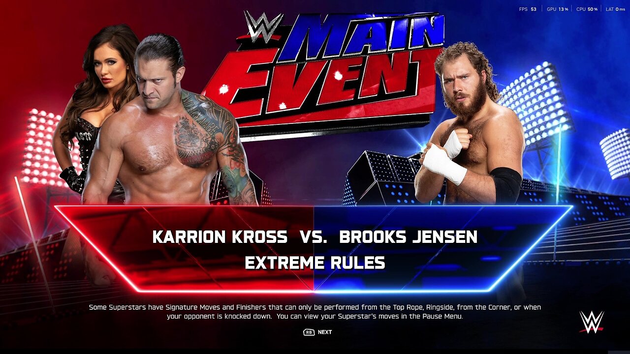 WWE 2k25 ExtremeRules Karrion Kross vs Brooks Jensen