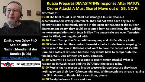 Dmitry Orlov PhD NDB: Russia Prepares DEVASTATING response After NATO’s Drone Attack! A Must Share! Move out of GB, NOW!
