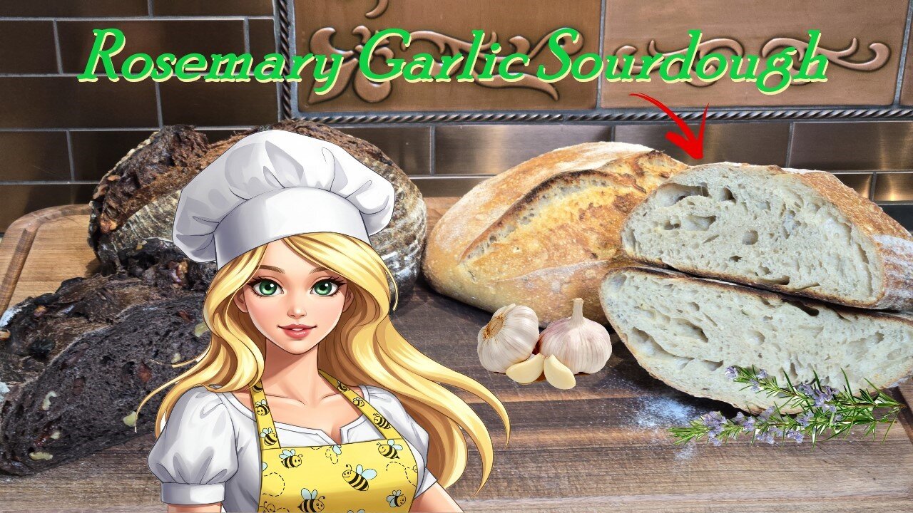 Irresistible Roasted Garlic & Rosemary Sourdough | Easy Artisan Bread From Scratch!